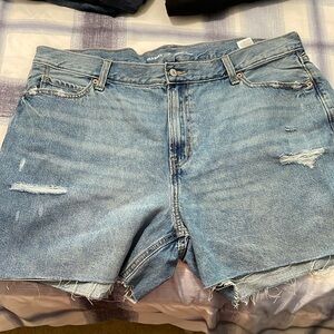 Old Navy high rise Slouchy straight denim shorts